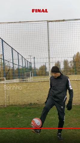Ball on the foot soccer trick tutorial video. Best football skills by Borinho.