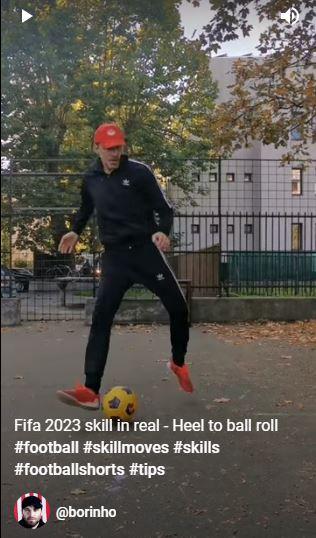 Hell to ball roll football skill. FIFA 2023. Best football skills.