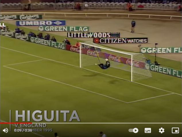 René Higuita's scorpion kick. Best football skills.