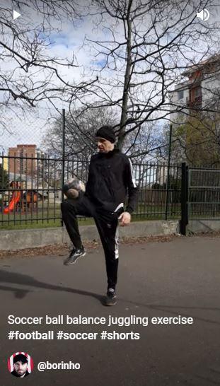 Advanced soccer ball exercise