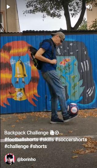 Backpack Challenge. Best Football Skills. Borinho.